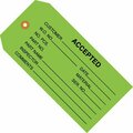 Bsc Preferred 4 3/4 x 2-3/8'' - ''Accepted Green'' Inspection Tags, 1000PK S-2421G